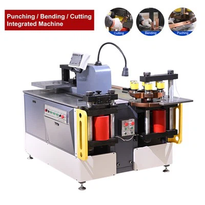 Hydraulické děrování měděných přípojnic 3v1 Řezání Ohýbání přípojnicový stroj